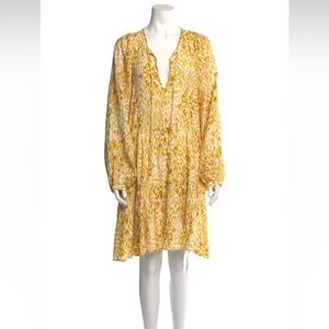 Annie Bing Yellow Ikat / Print Dress XS